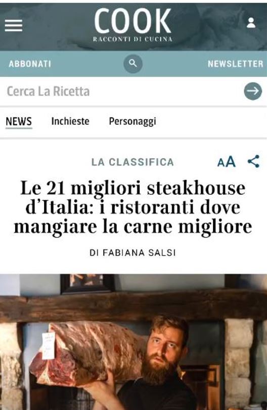 21 migliori steakhouse d'Italia